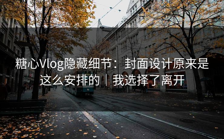 糖心Vlog隐藏细节：封面设计原来是这么安排的｜我选择了离开