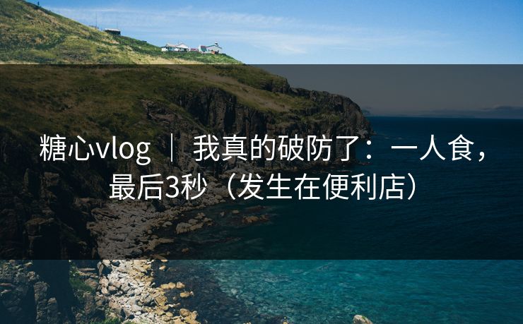 糖心vlog ｜ 我真的破防了：一人食，最后3秒（发生在便利店）